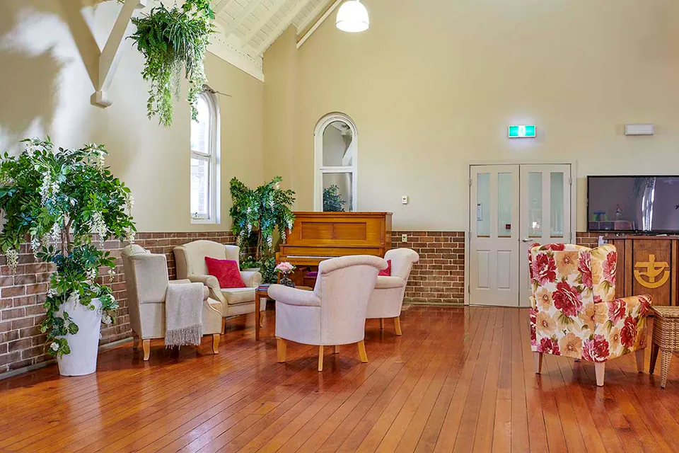 Activity space at the aged care home.