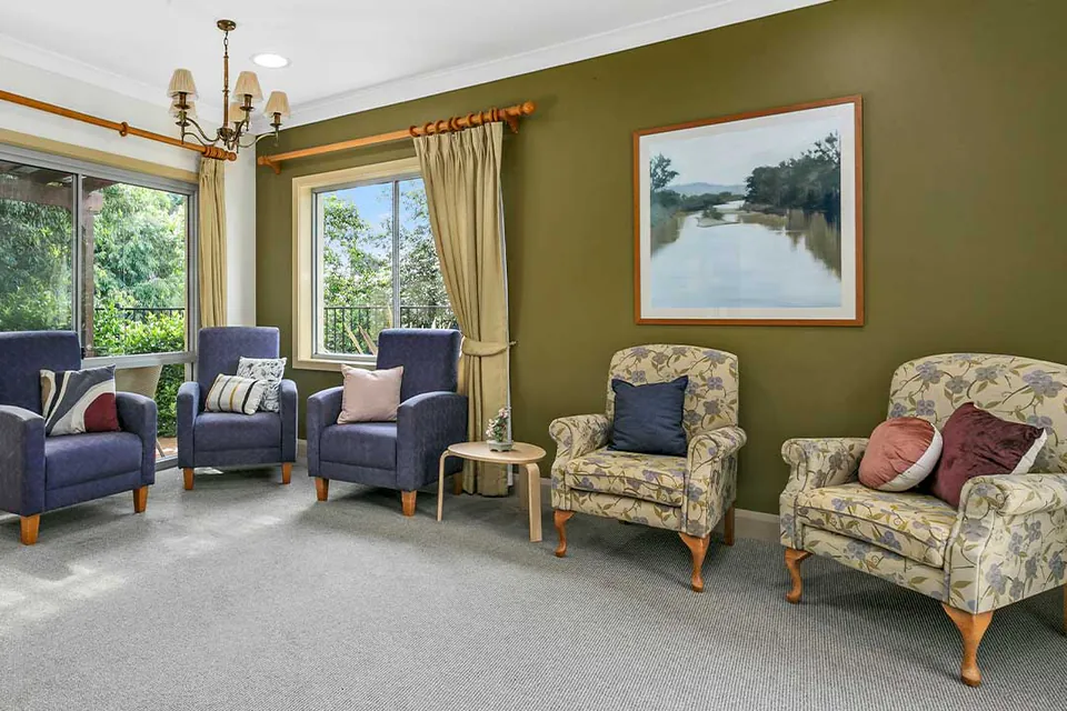 Outdoor space at the aged care home.