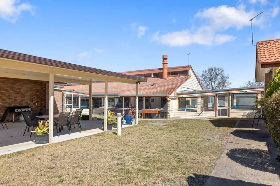 Outdoor space at the aged care home.