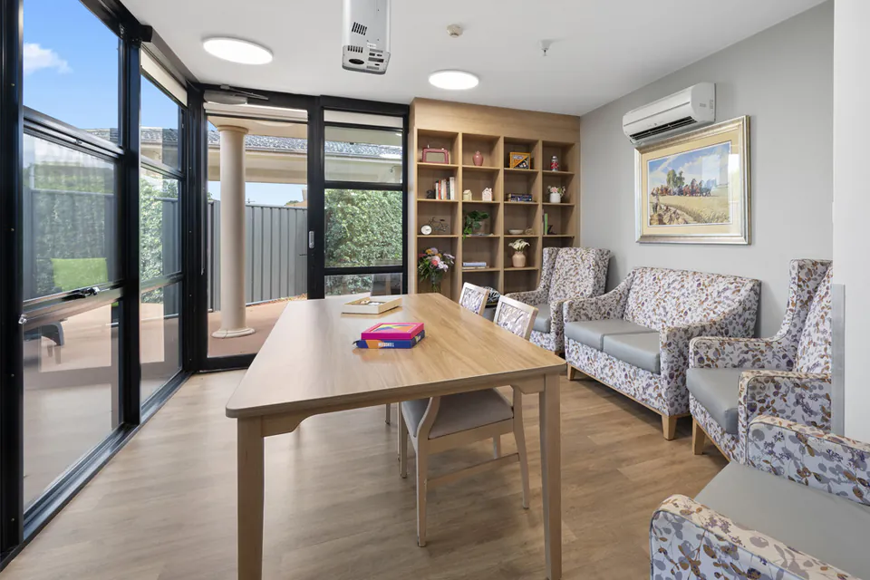 Activity space at the aged care home.