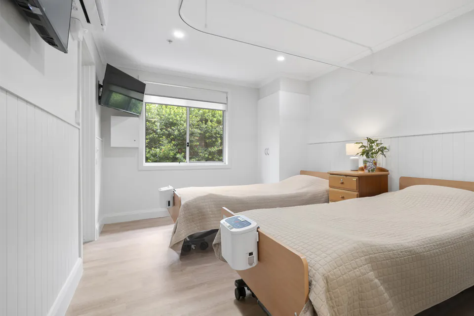 Resident bedroom at the aged care home.