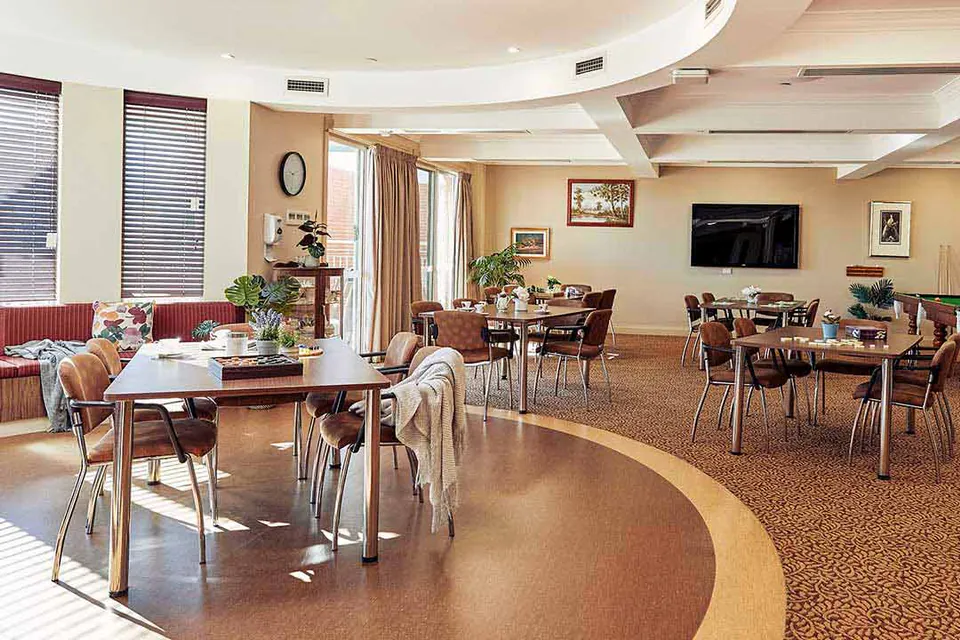 Dining or kitchen area at the aged care home.