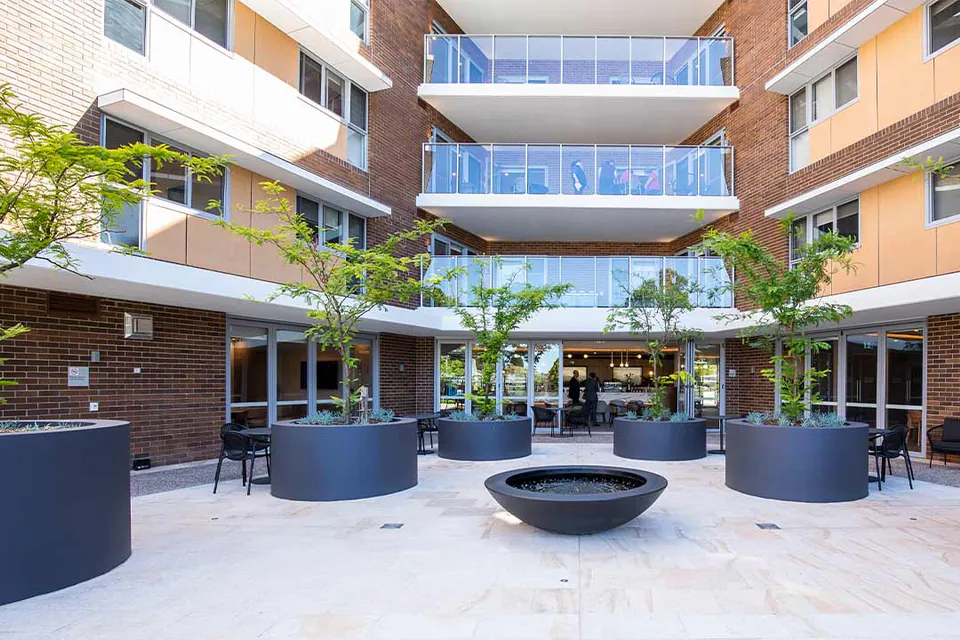 Outdoor space at the aged care home.