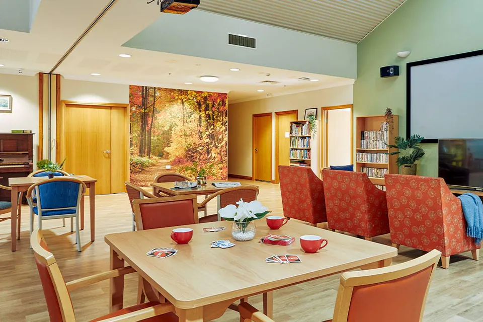 Activity space at the aged care home.