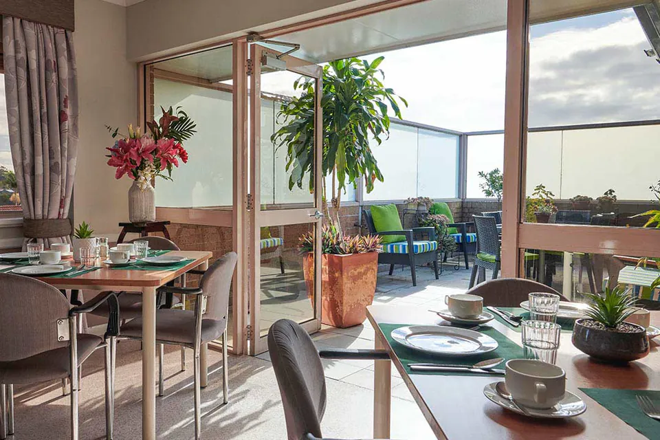 Dining or kitchen area at the aged care home.