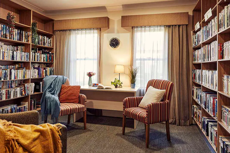 Communal room at the aged care home.