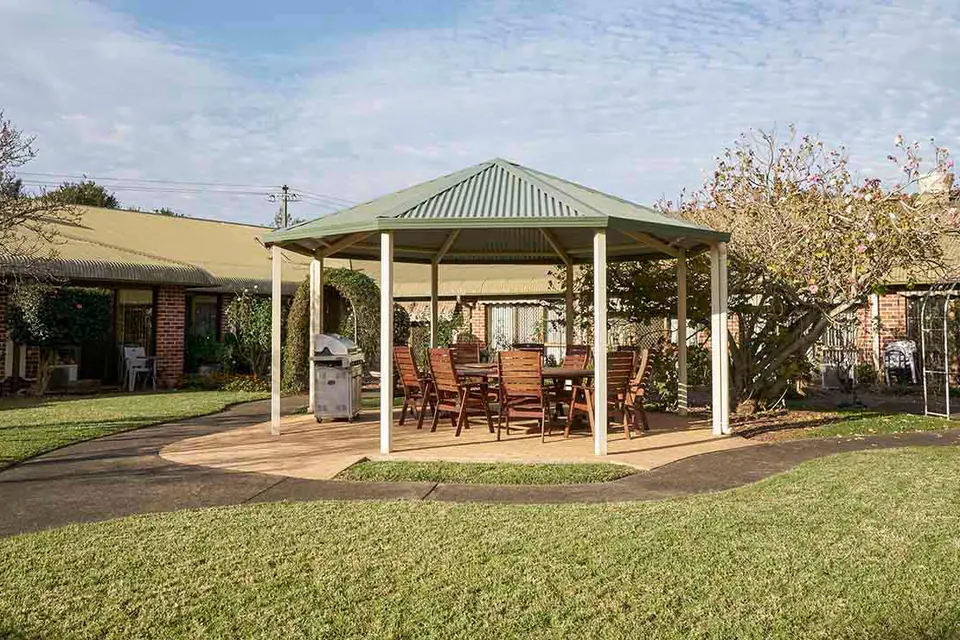 Outdoor space at the aged care home.