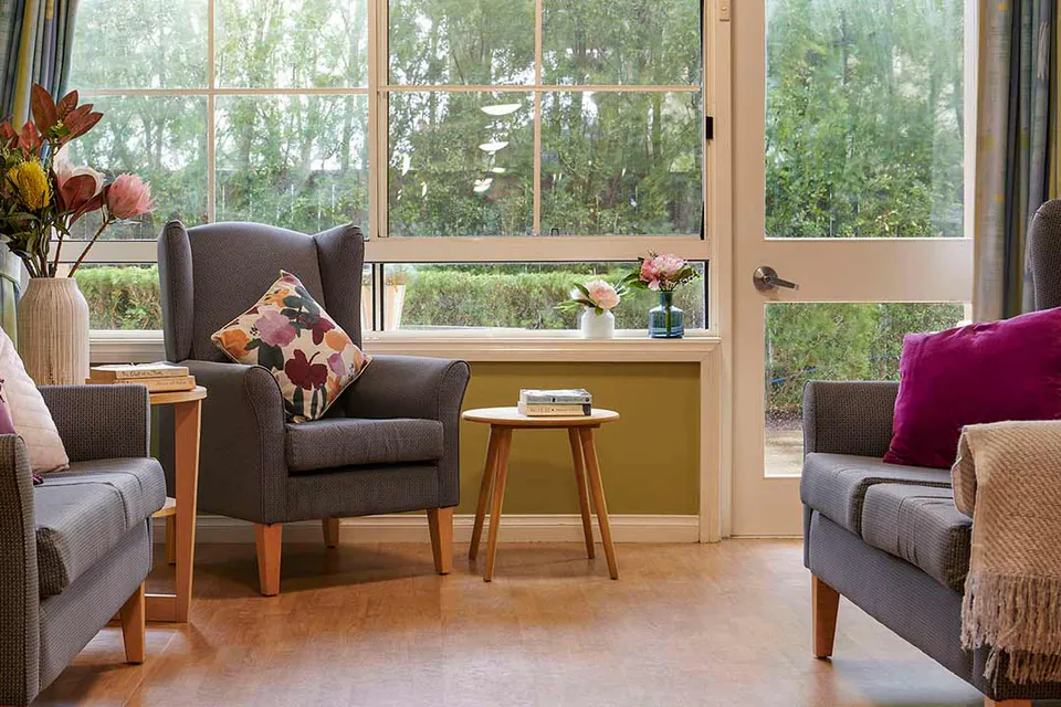 Communal room at the aged care home.