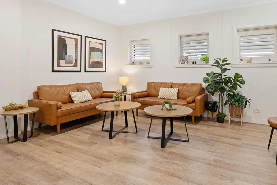 Dining or kitchen area at the aged care home.